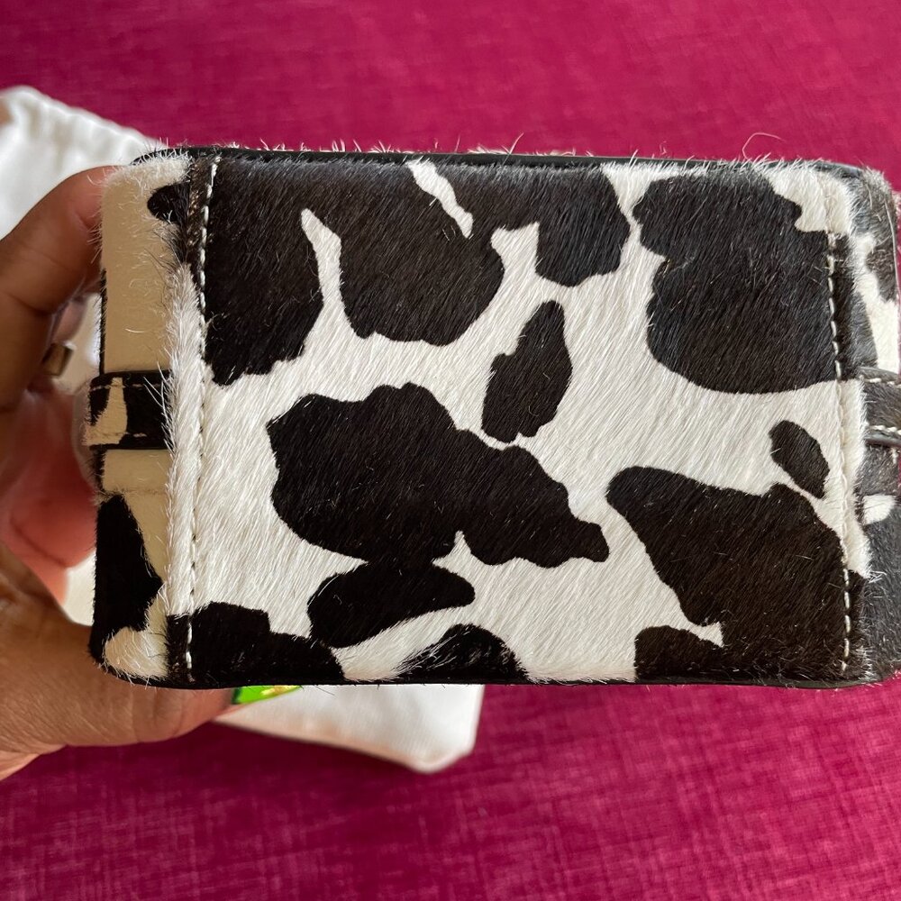 Brandon Blackwood Marlo Buckle Bag in Cow Print Ponyhair NWT - Picture 5 of 7